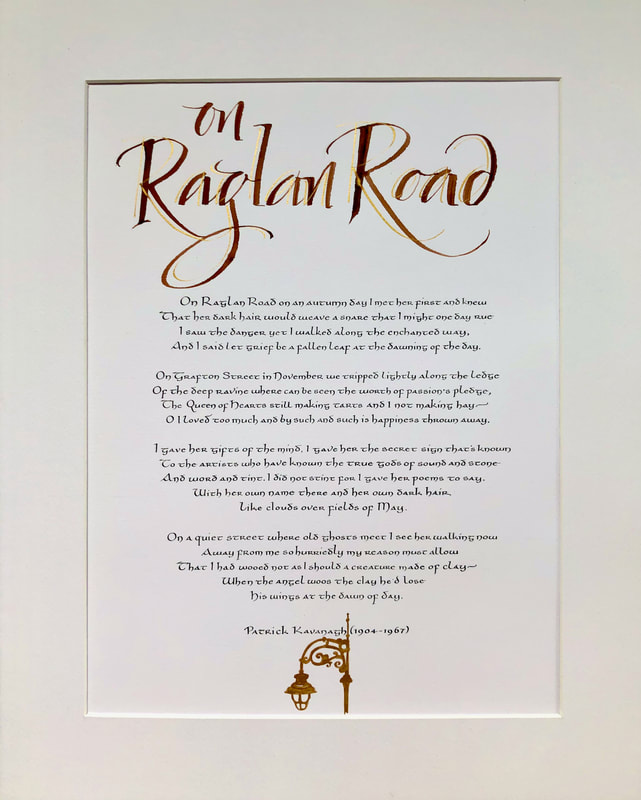 Raglan Road Calligraphy