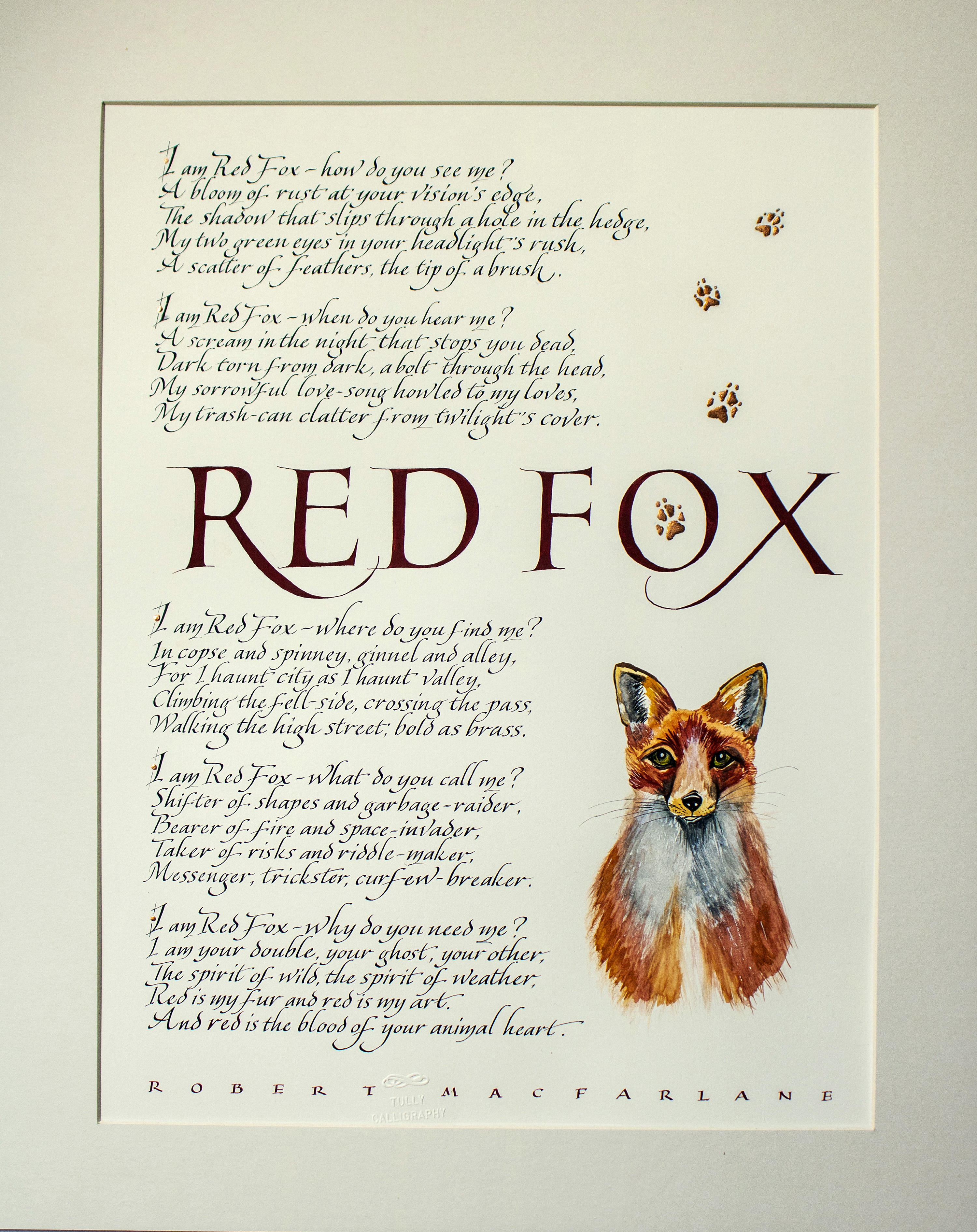 Red Fox_Tully Calligraphy – tully calligraphy